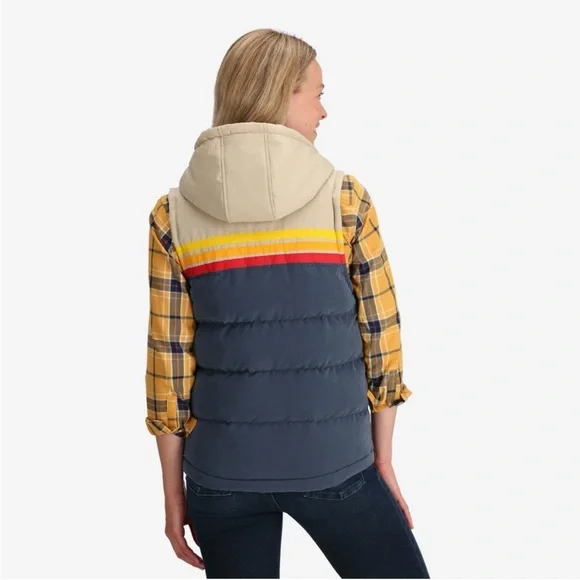 Yo Colorado Epic Fader Puffer Vest Unisex Hooded Size Medium NEW - Picture 2 of 13